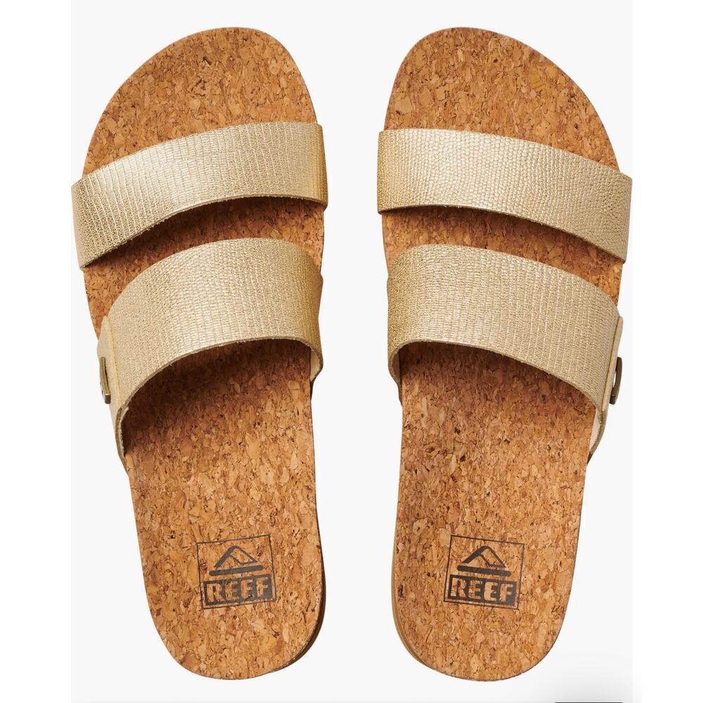 Reef Cushion Vista Higher Platform Slide Sandal Size 9